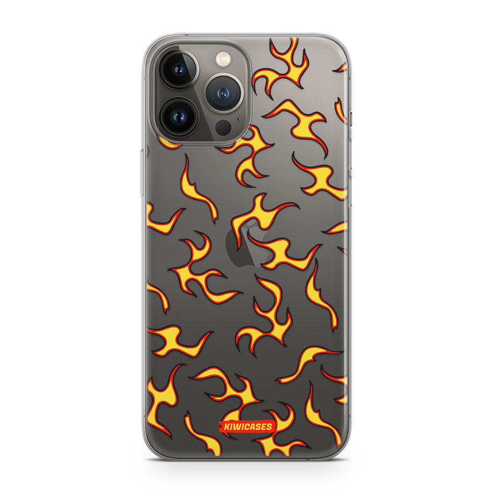 Yellow Fire Flames - iPhone 13 Pro Max