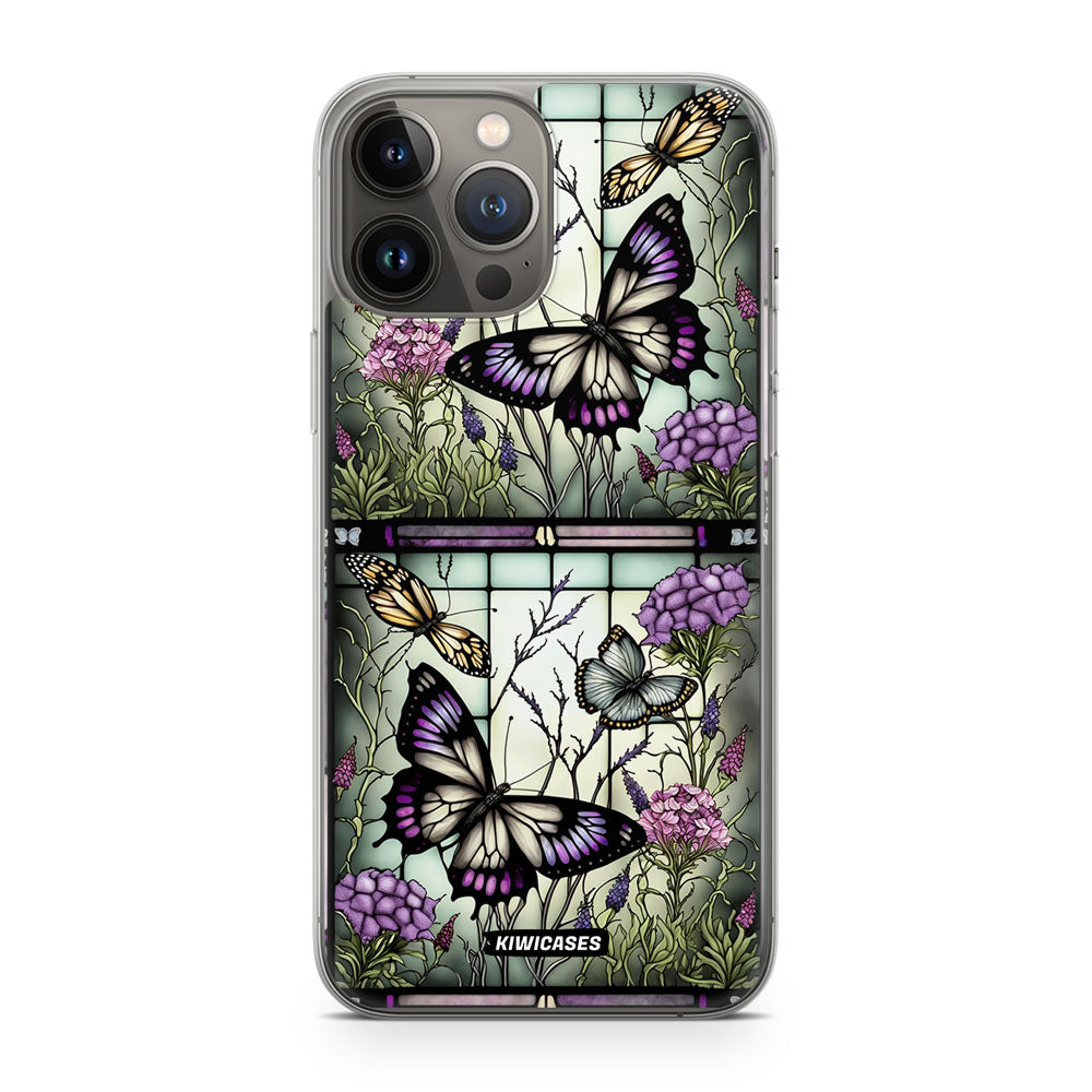 Stained Glass Butterflies - iPhone 13 Pro Max