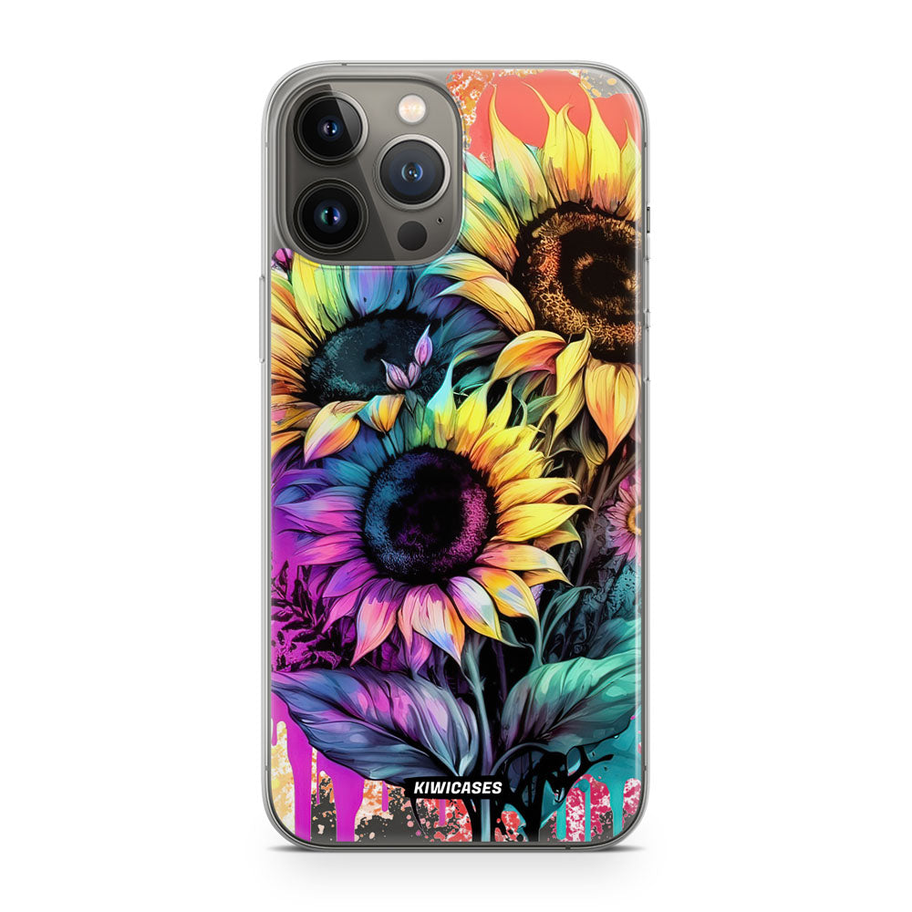 Neon Sunflowers - iPhone 13 Pro Max
