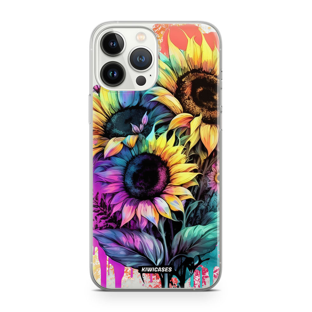 Neon Sunflowers - iPhone 13 Pro Max