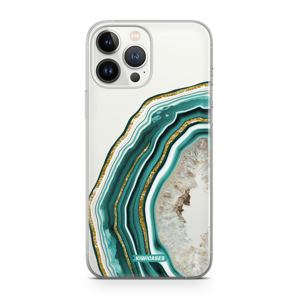 Green Agate Crystal - iPhone 13 Pro Max