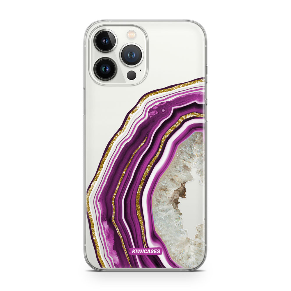 Purple Agate Crystal - iPhone 13 Pro Max