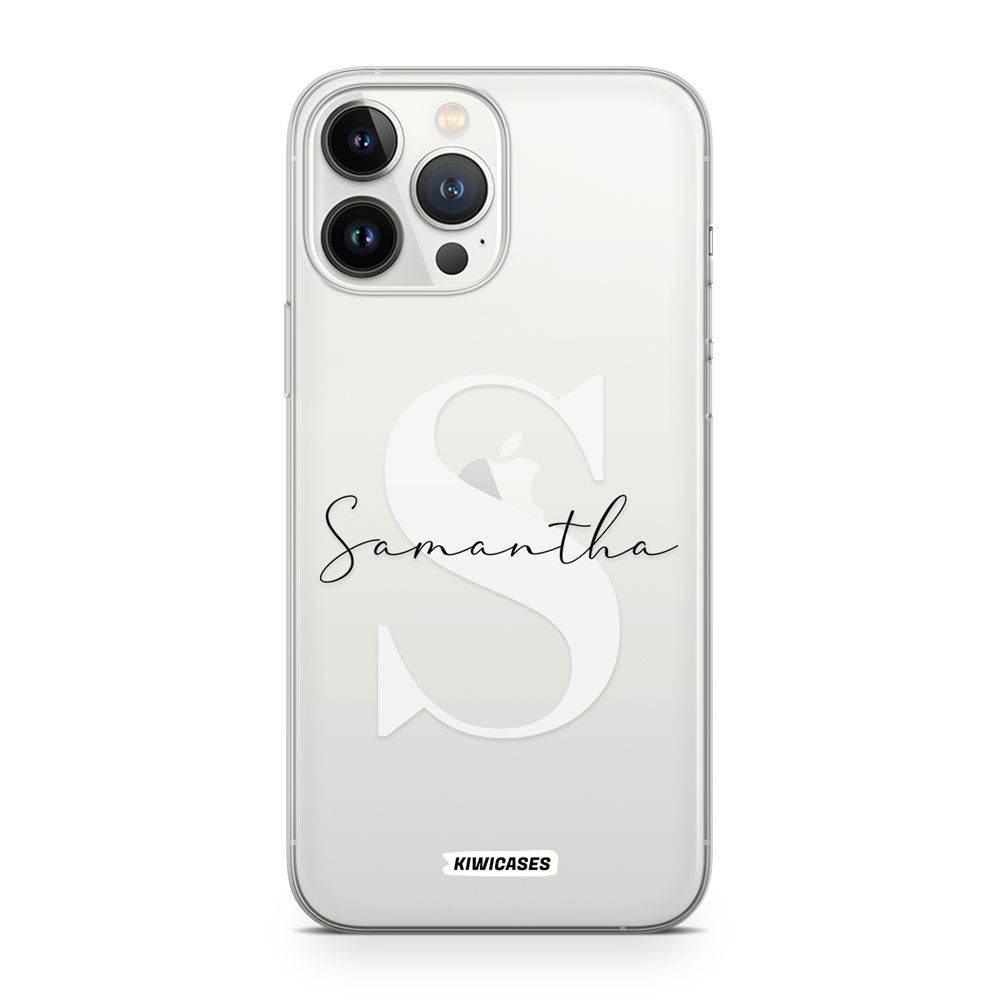 White Initials - iPhone 13 Pro Max - Custom