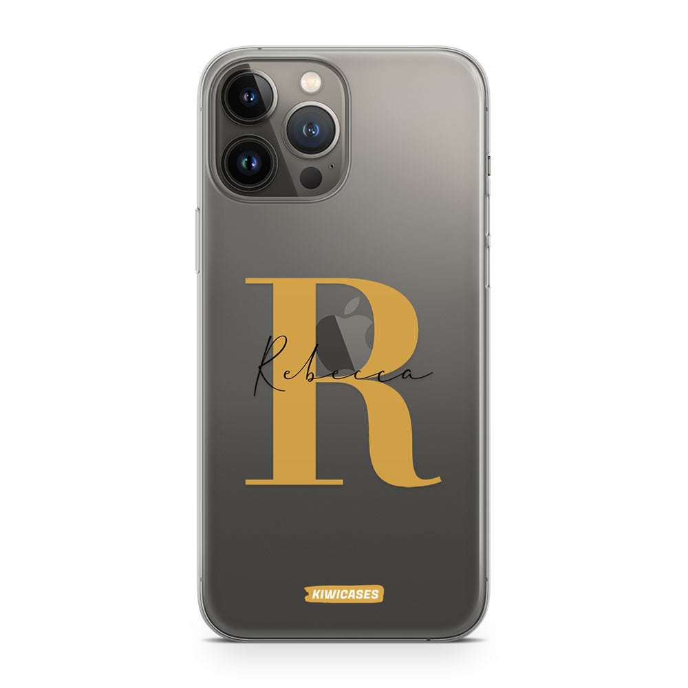 Gold Initials - iPhone 13 Pro Max - Custom