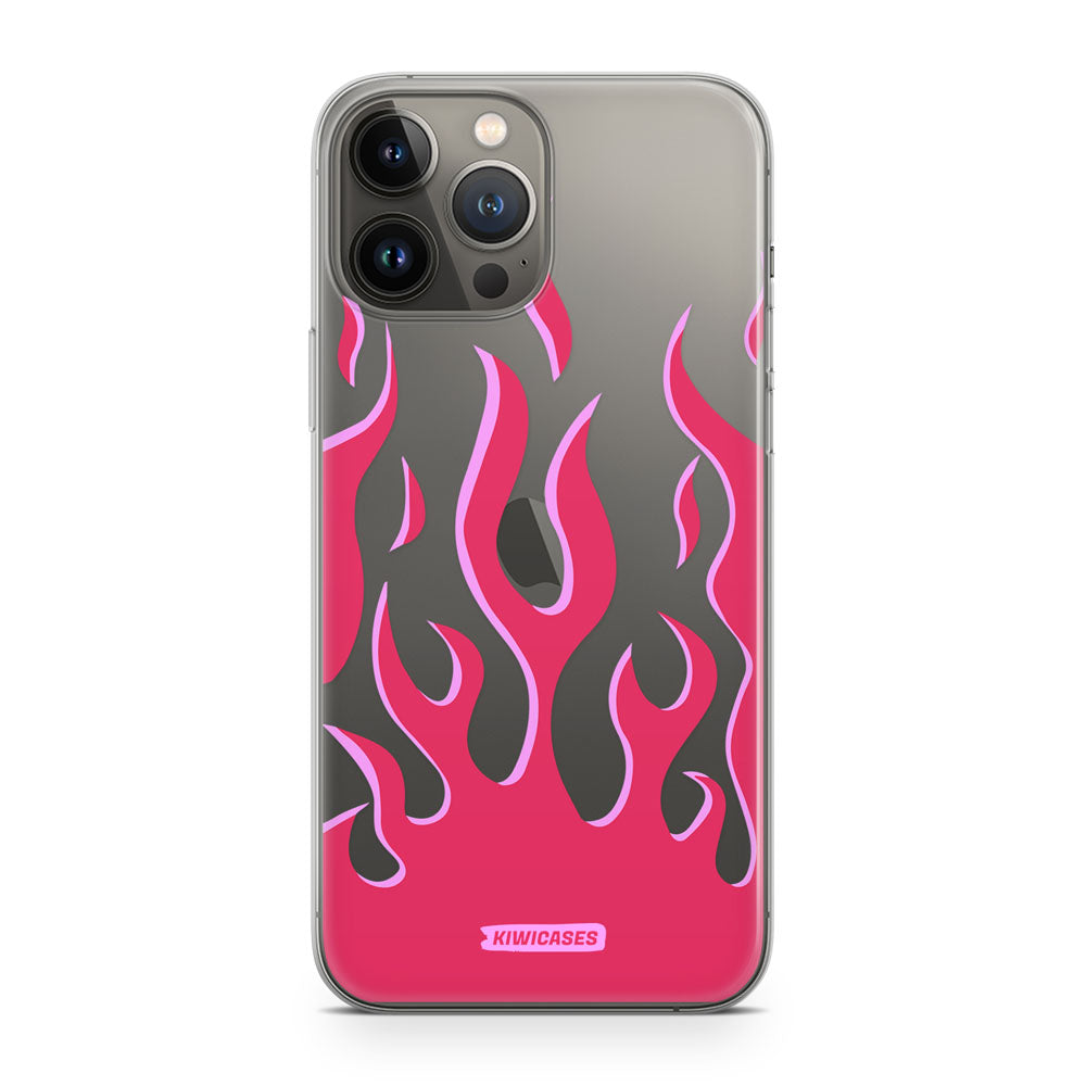 Pink Fire Flames - iPhone 13 Pro Max