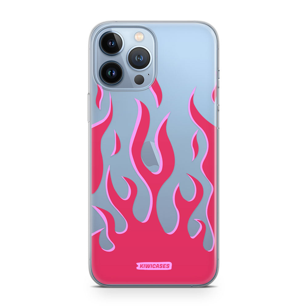 Pink Fire Flames - iPhone 13 Pro Max