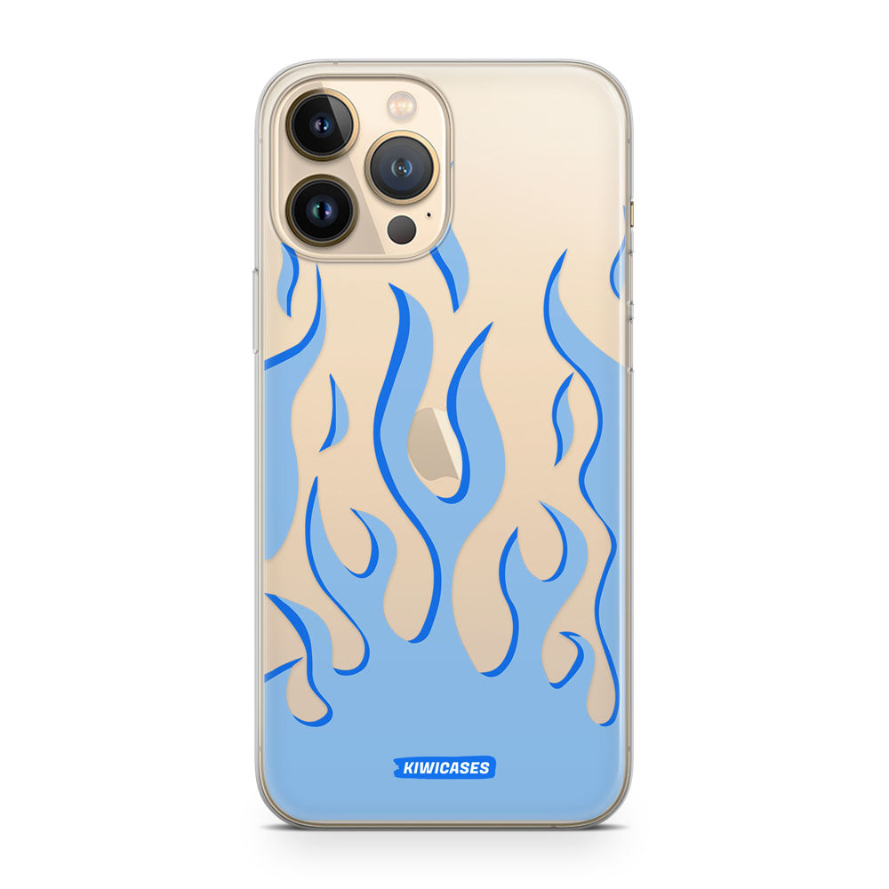 Blue Fire Flames - iPhone 13 Pro Max