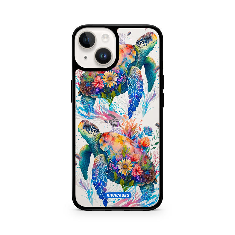 Floral Turtles - iPhone 14