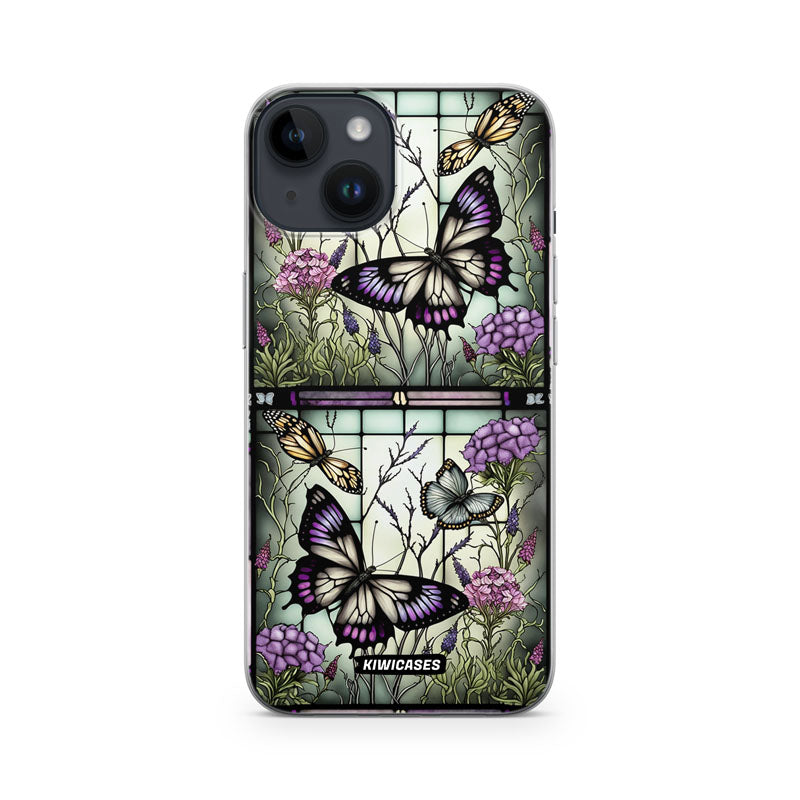Stained Glass Butterflies - iPhone 14