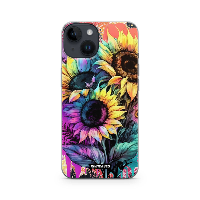 Neon Sunflowers - iPhone 14