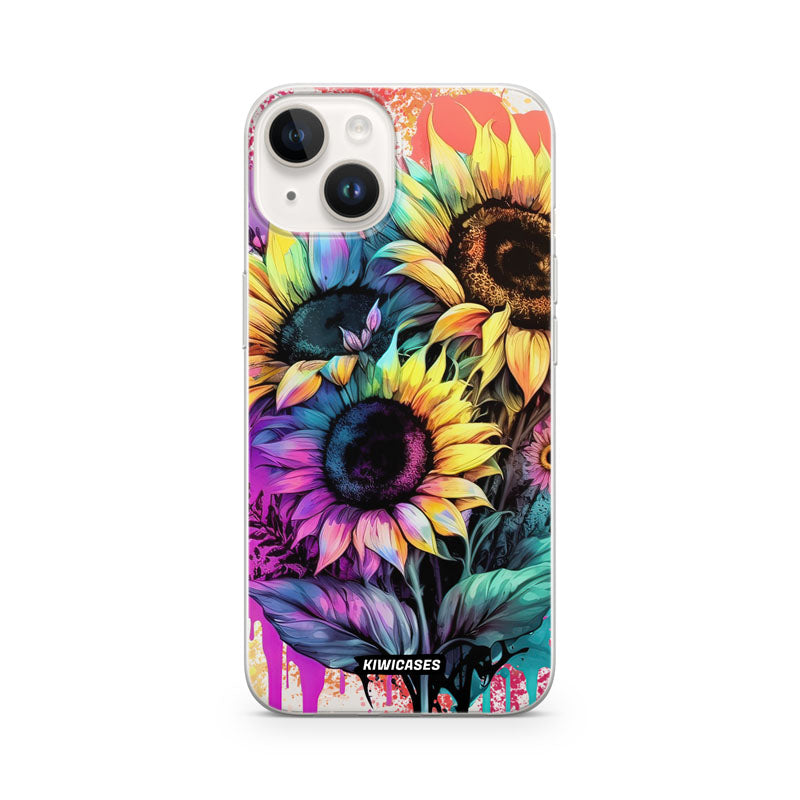 Neon Sunflowers - iPhone 14