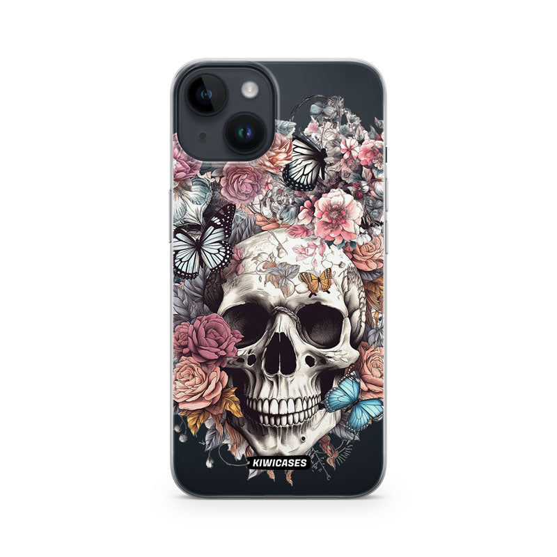Dusty Floral Skull - iPhone 14