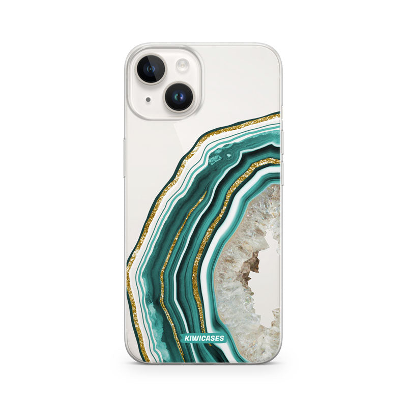 Green Agate Crystal - iPhone 14