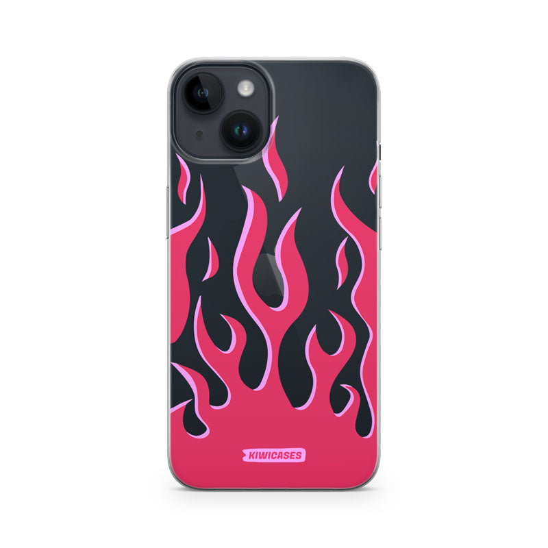 Pink Fire Flames - iPhone 14