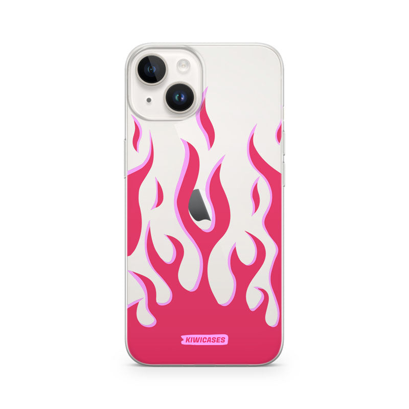 Pink Fire Flames - iPhone 14