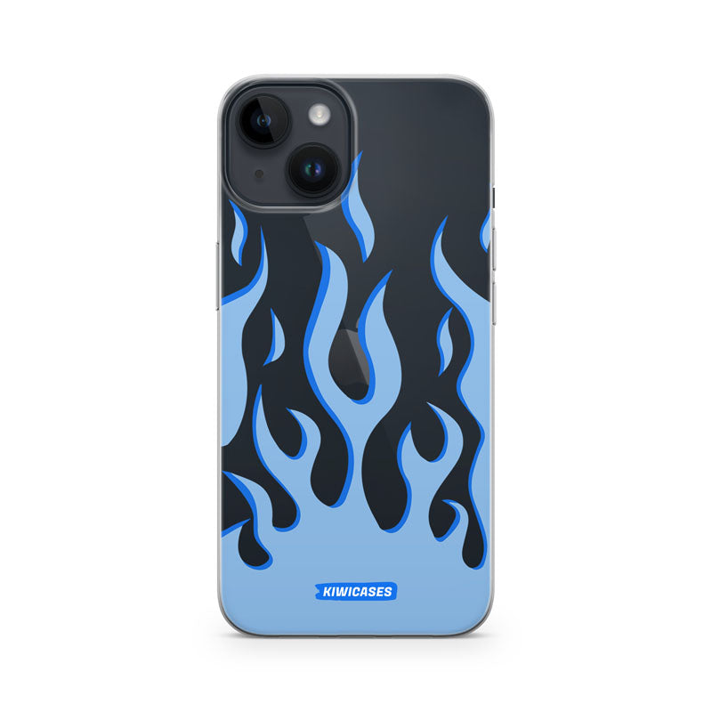 Blue Fire Flames - iPhone 14