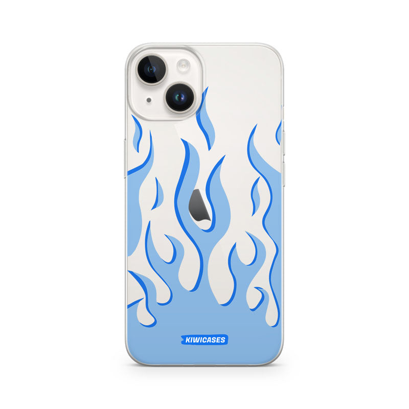 Blue Fire Flames - iPhone 14