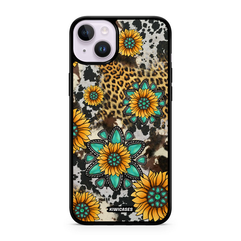 Gemstones and Sunflowers - iPhone 14 Plus