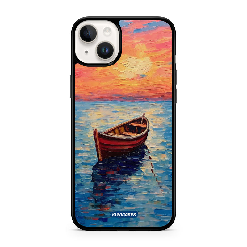 Painted Boat in the Ocean - iPhone 14 Plus