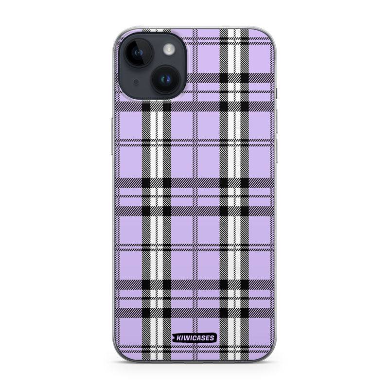 Purple Plaid - iPhone 14 Plus