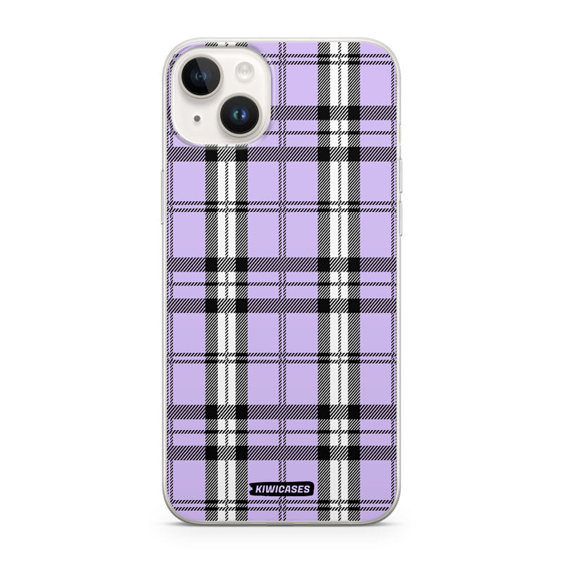 Purple Plaid - iPhone 14 Plus