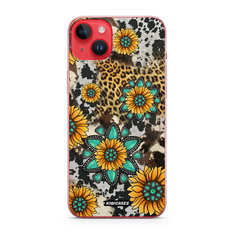 Gemstones and Sunflowers - iPhone 14 Plus