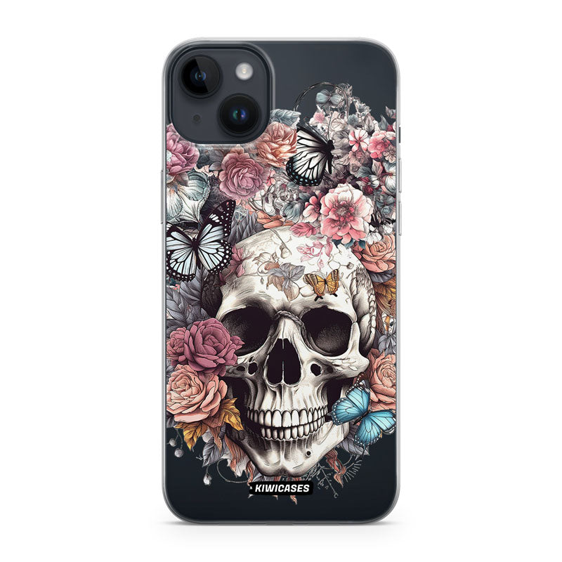 Dusty Floral Skull - iPhone 14 Plus