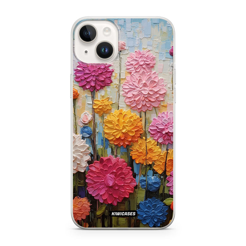 Painted Dahlias - iPhone 14 Plus