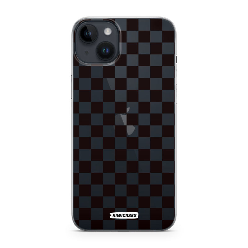 Black Checkers - iPhone 14 Plus