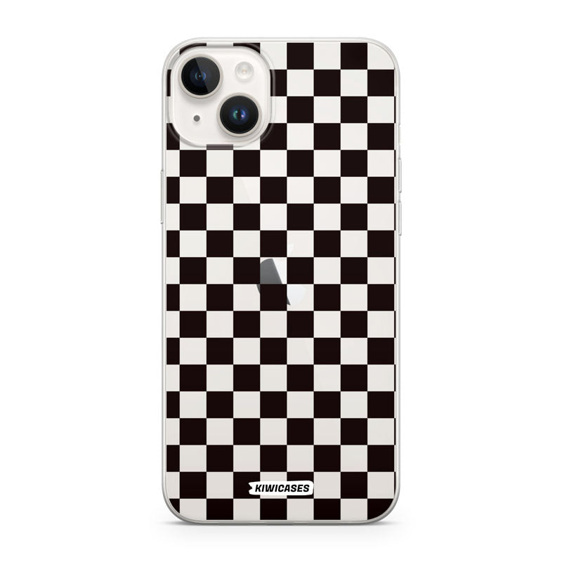 Black Checkers - iPhone 14 Plus