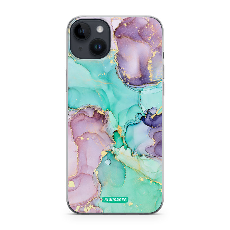 Green Purple Marble - iPhone 14 Plus