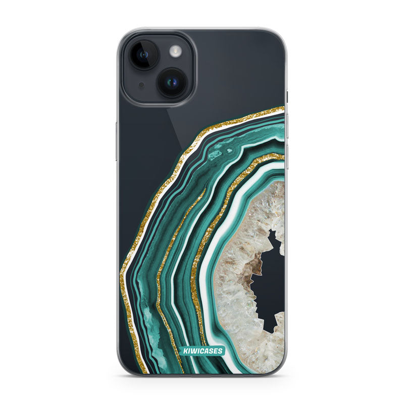 Green Agate Crystal - iPhone 14 Plus