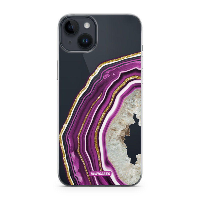 Purple Agate Crystal - iPhone 14 Plus