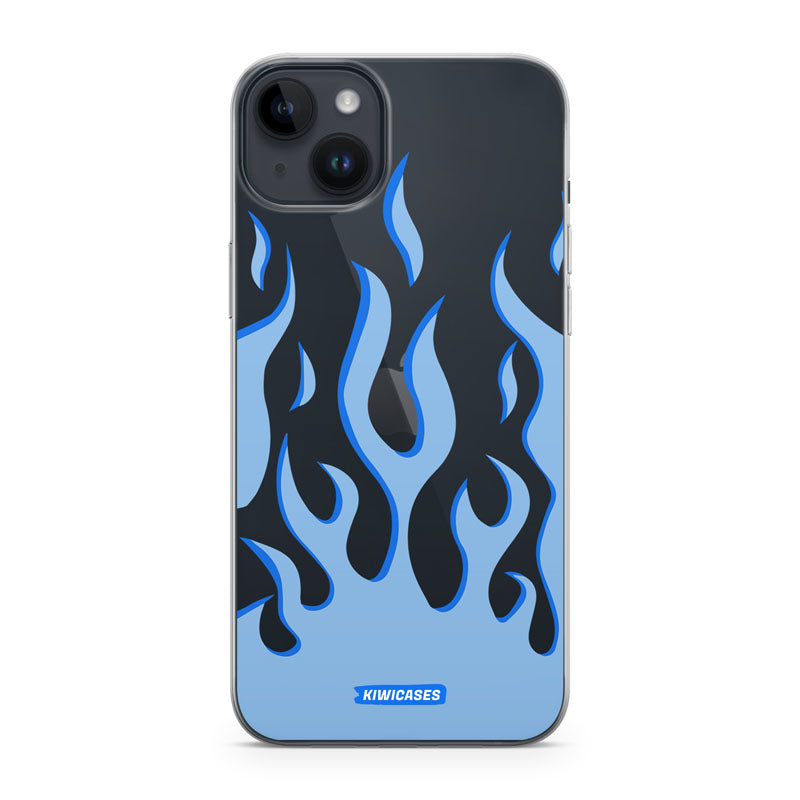 Blue Fire Flames - iPhone 14 Plus