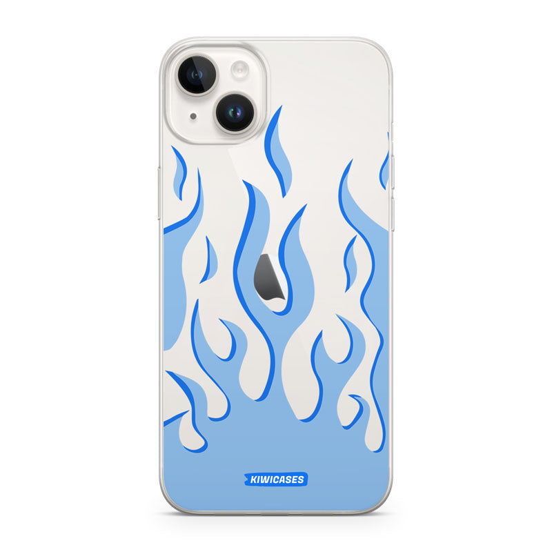 Blue Fire Flames - iPhone 14 Plus