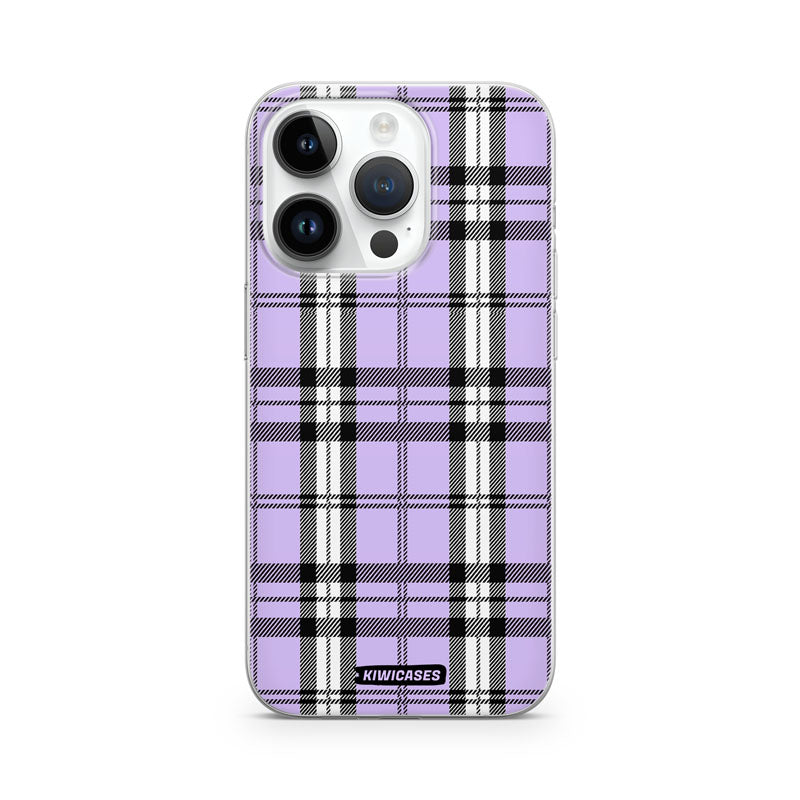 Purple Plaid - iPhone 14 Pro