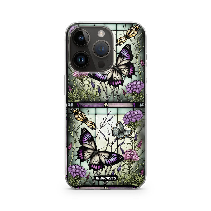Stained Glass Butterflies - iPhone 14 Pro