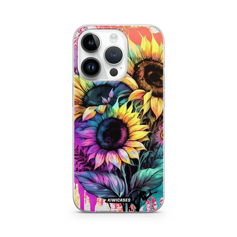 Neon Sunflowers - iPhone 14 Pro