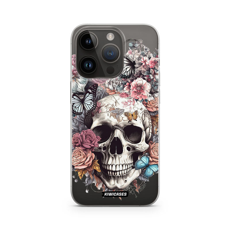 Dusty Floral Skull - iPhone 14 Pro
