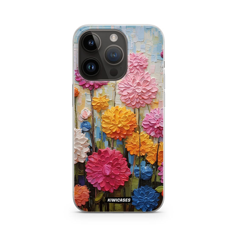 Painted Dahlias - iPhone 14 Pro
