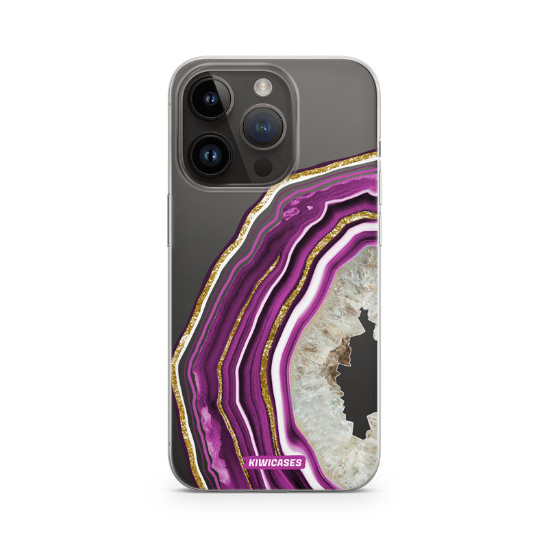 Purple Agate Crystal - iPhone 14 Pro