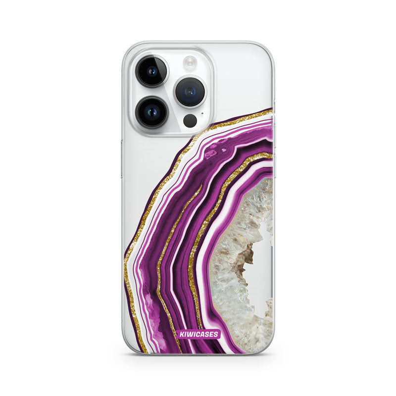 Purple Agate Crystal - iPhone 14 Pro