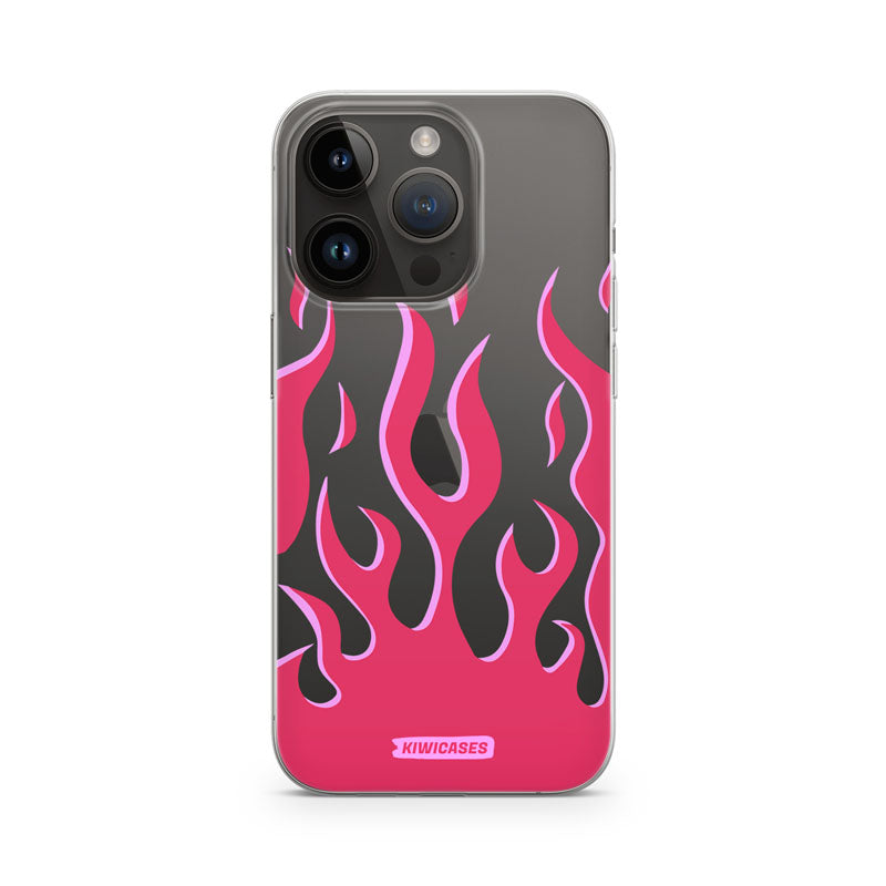 Pink Fire Flames - iPhone 14 Pro