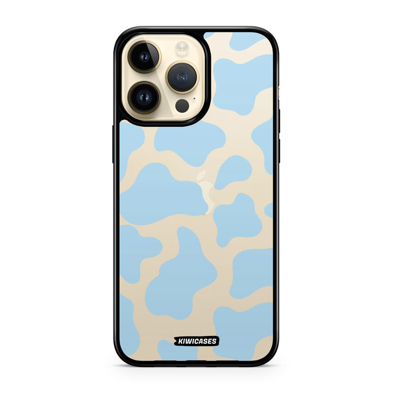 Cow Print in Blue - iPhone 14 Pro Max