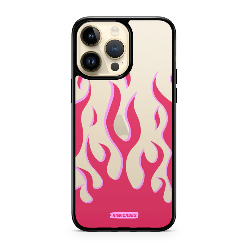 Pink Fire Flames - iPhone 14 Pro Max