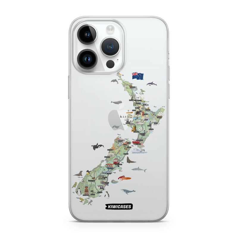 Kiwiana Map - iPhone 14 Pro Max