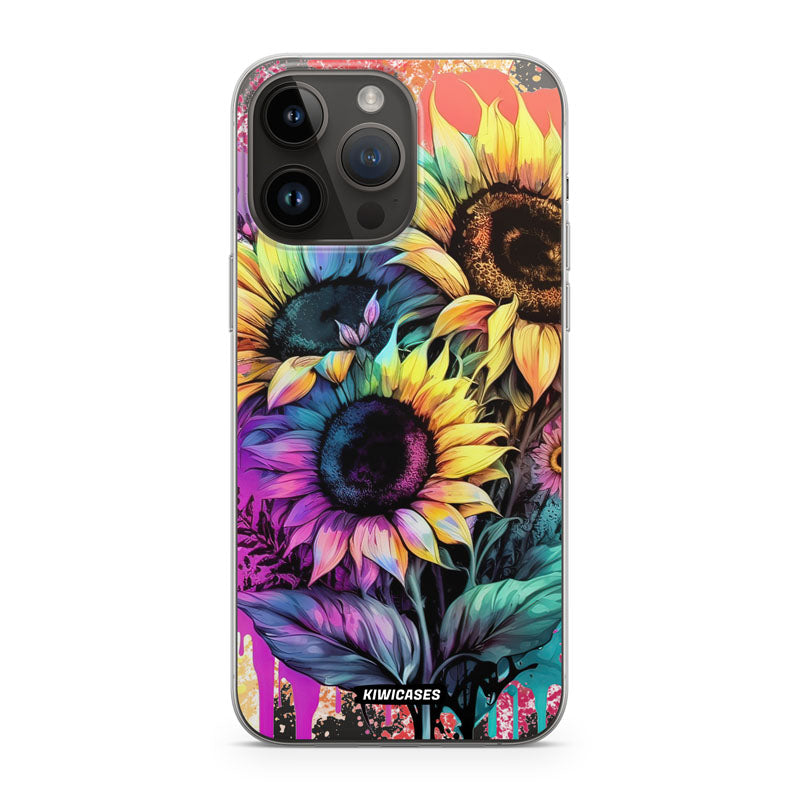Neon Sunflowers - iPhone 14 Pro Max