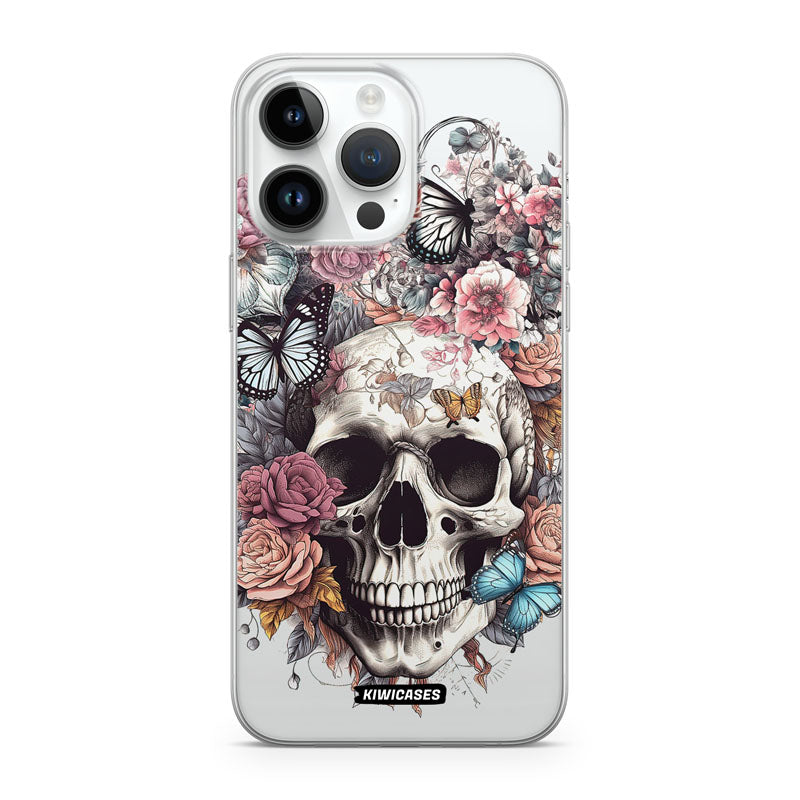 Dusty Floral Skull - iPhone 14 Pro Max