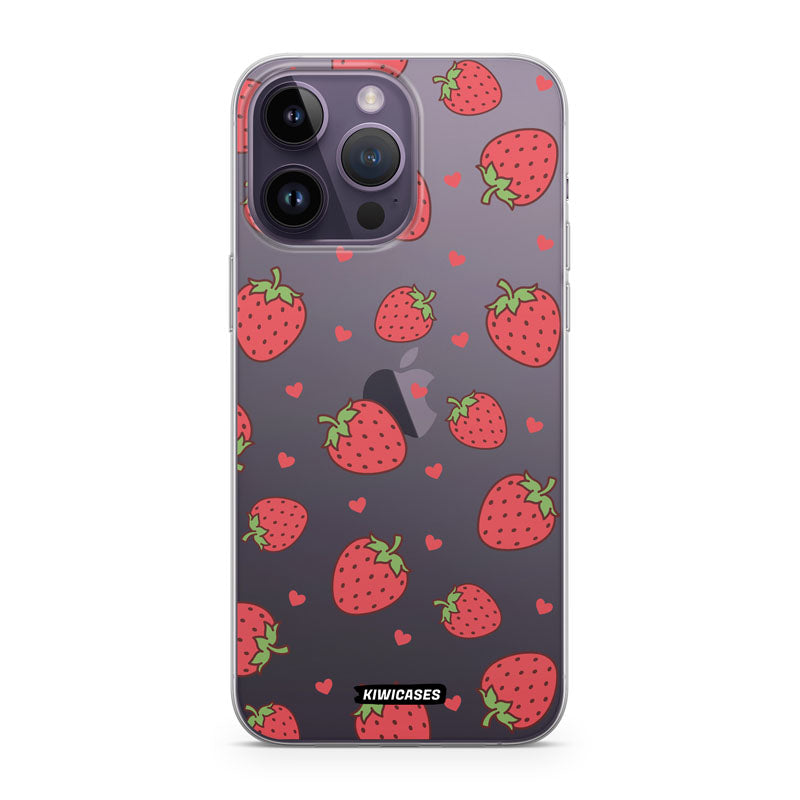 Strawberry Hearts - iPhone 14 Pro Max