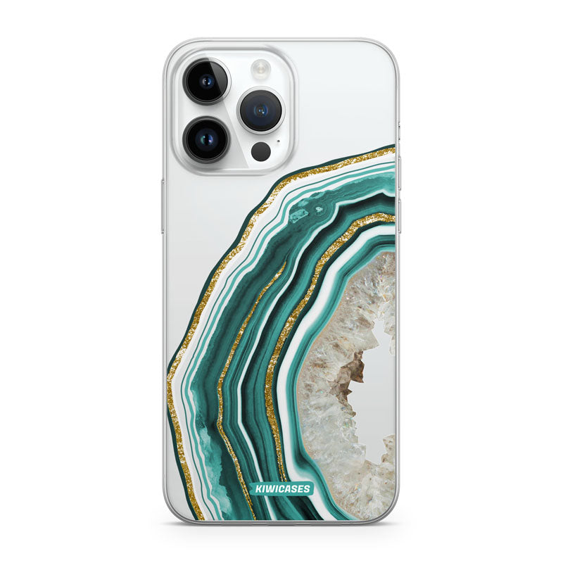 Green Agate Crystal - iPhone 14 Pro Max
